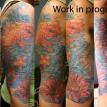 nontraditional koi half sleeve